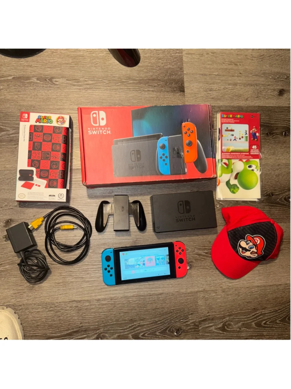 Nintendo Switch Console with Joy-Cons, Dock, and Accessories Bundle Lot